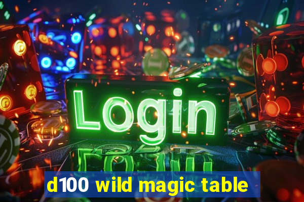 d100 wild magic table