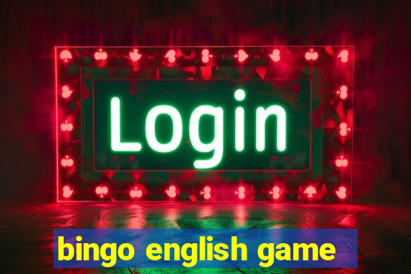 bingo english game