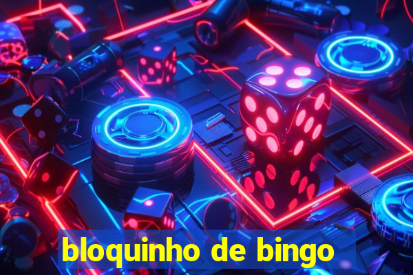 bloquinho de bingo