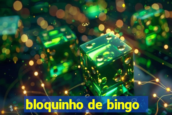 bloquinho de bingo