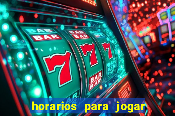 horarios para jogar fortune tiger