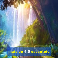 mais de 4.5 escanteio