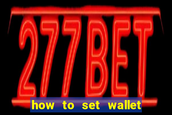 how to set wallet password in bingo plus