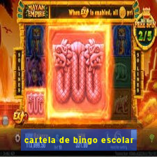 cartela de bingo escolar