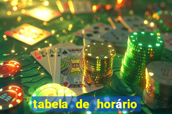 tabela de horário do fortune tiger