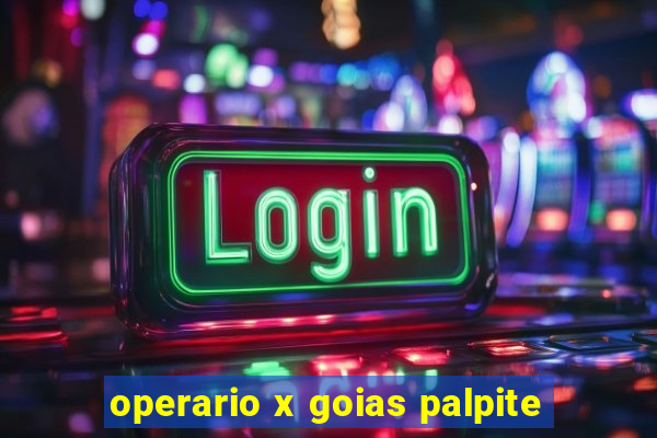 operario x goias palpite