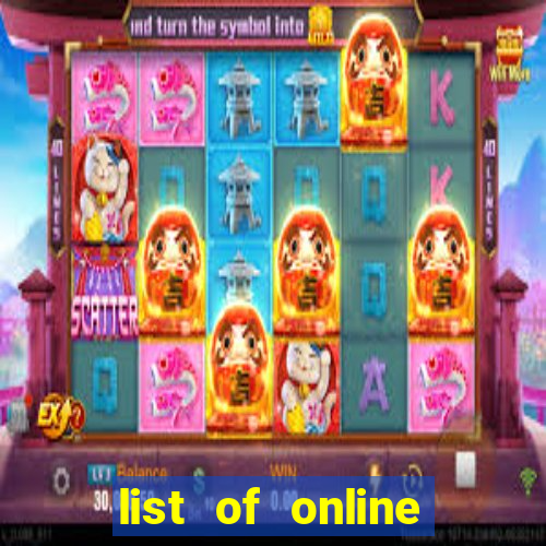 list of online slot sites