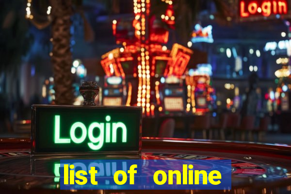 list of online slot sites