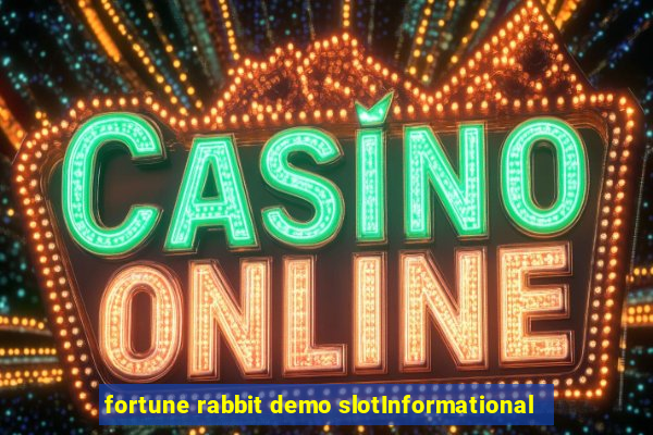 fortune rabbit demo slotInformational