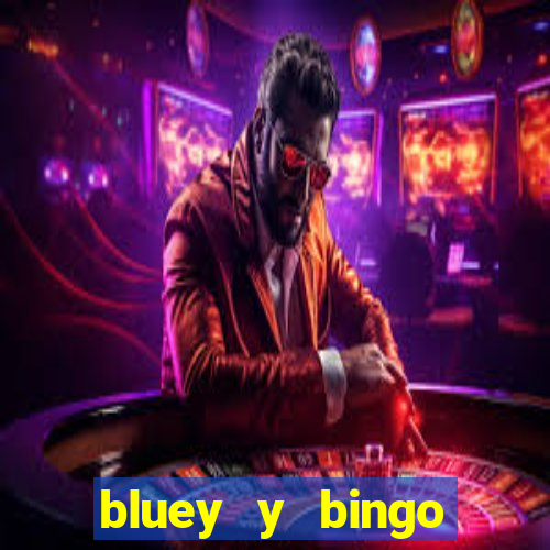 bluey y bingo bailando png