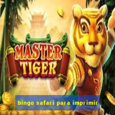 bingo safari para imprimir