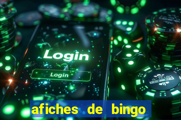 afiches de bingo para editar