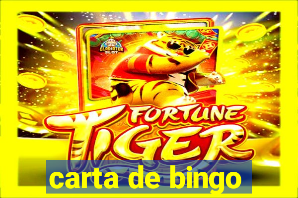 carta de bingo