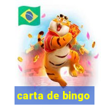 carta de bingo