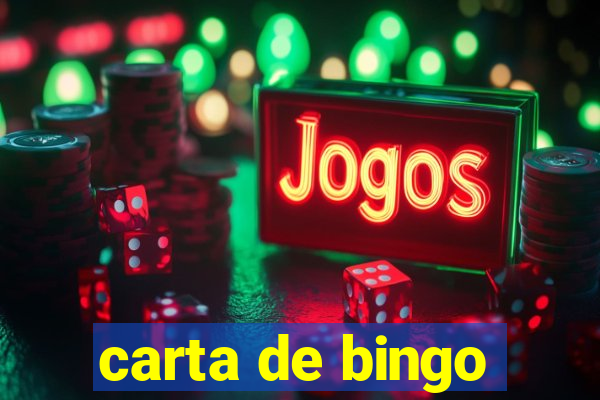 carta de bingo