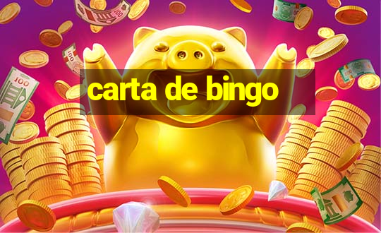 carta de bingo