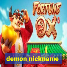 demon nickname