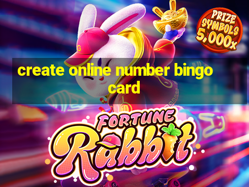 create online number bingo card