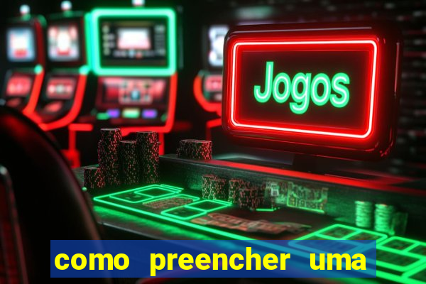 como preencher uma cartela de bingo