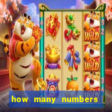 how many numbers in bingo