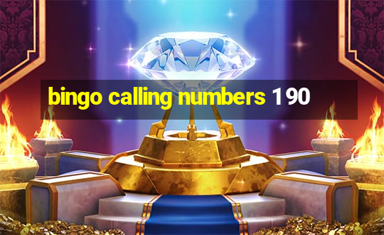 bingo calling numbers 1 90