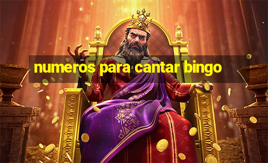 numeros para cantar bingo