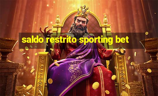 saldo restrito sporting bet