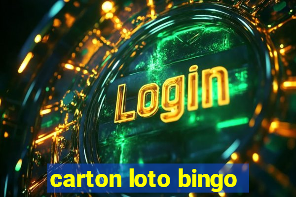 carton loto bingo