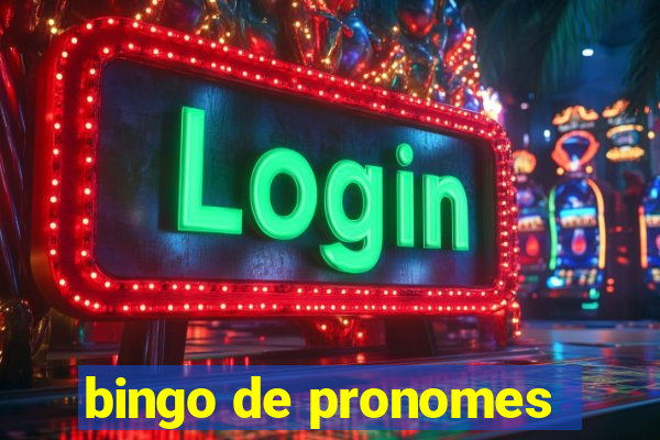 bingo de pronomes