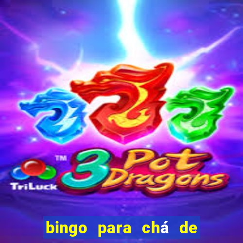 bingo para chá de bebê para imprimir grátis