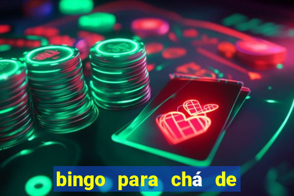 bingo para chá de bebê para imprimir grátis