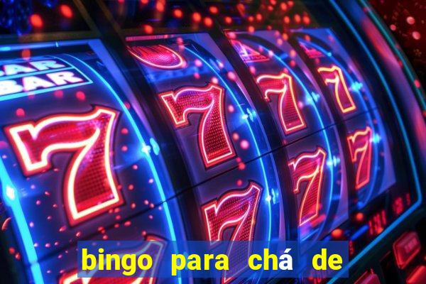 bingo para chá de bebê para imprimir grátis