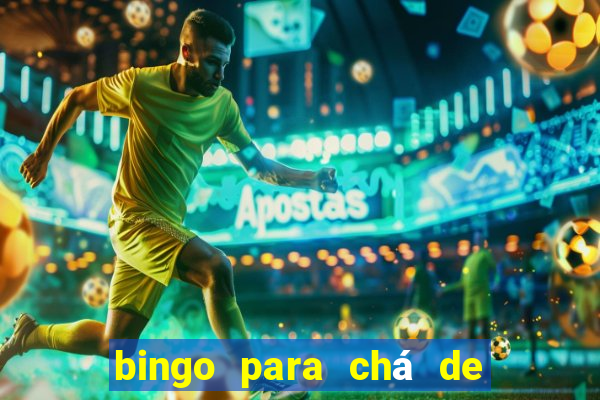 bingo para chá de bebê para imprimir grátis