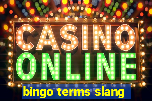 bingo terms slang