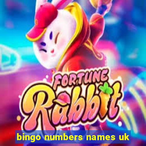 bingo numbers names uk