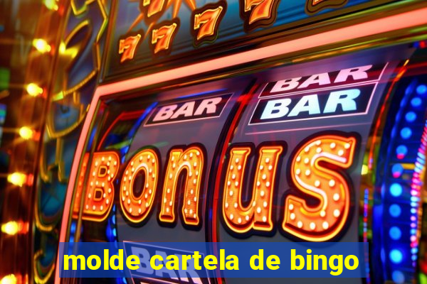 molde cartela de bingo