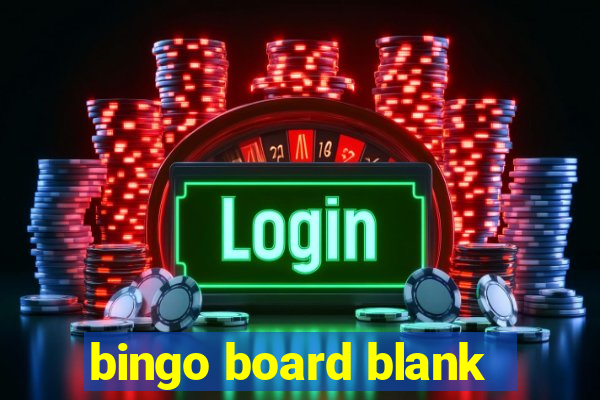 bingo board blank