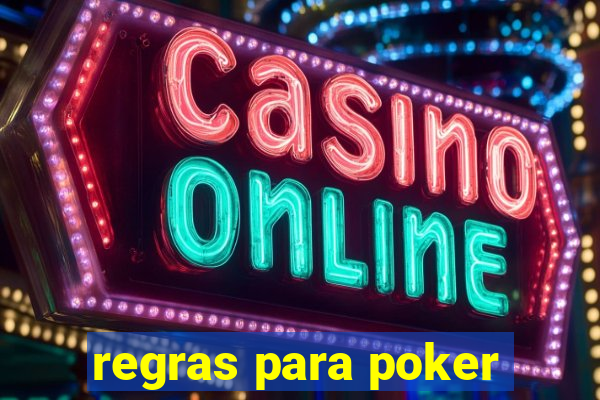 regras para poker