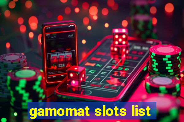 gamomat slots list