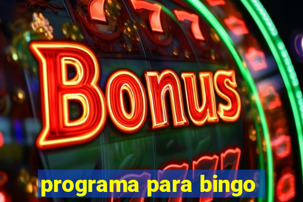 programa para bingo