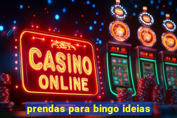 prendas para bingo ideias