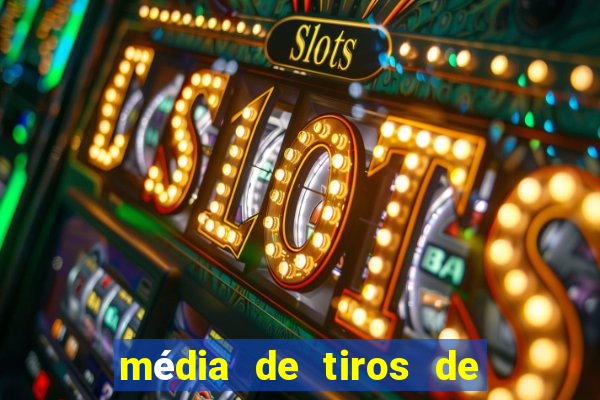 média de tiros de meta por jogo