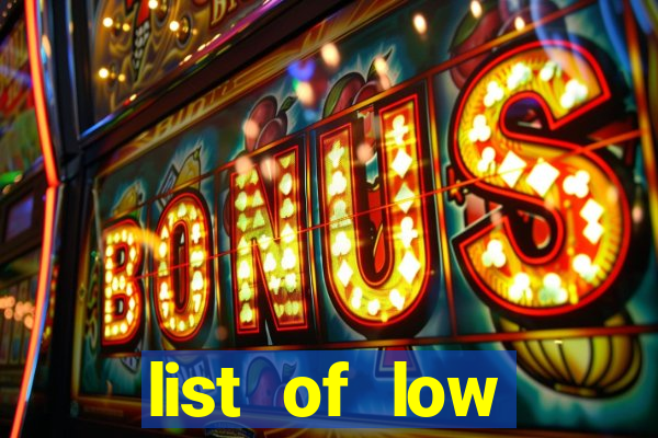 list of low volatility slot machines