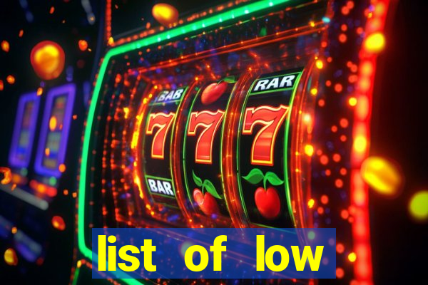 list of low volatility slot machines