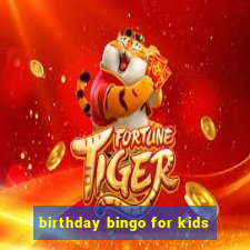 birthday bingo for kids