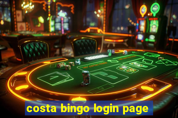 costa bingo login page