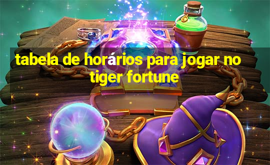 tabela de horários para jogar no tiger fortune