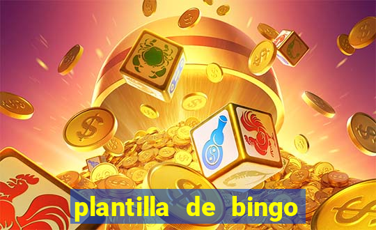 plantilla de bingo para editar