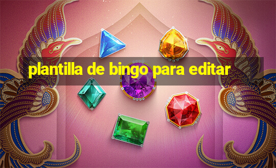 plantilla de bingo para editar