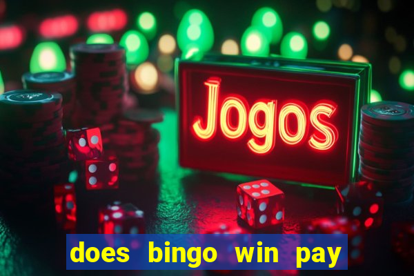 does bingo win pay real money